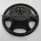 JDM EK3 Civic ViRS Black Leather Steering Wheel
